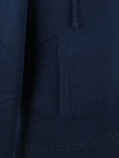 סוודר כותנה כחול מלא zip