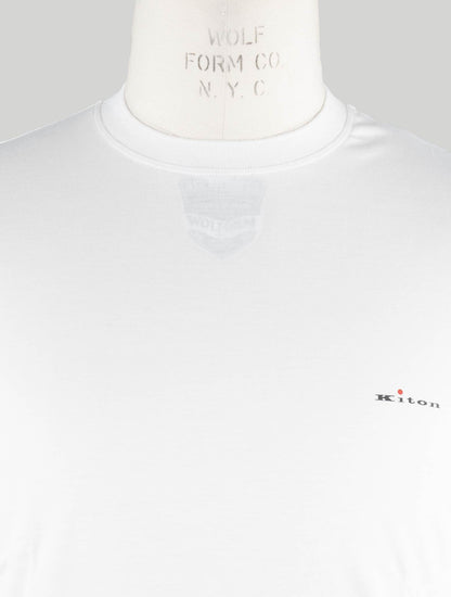 Camiseta de algodón blanca Kiton Milan