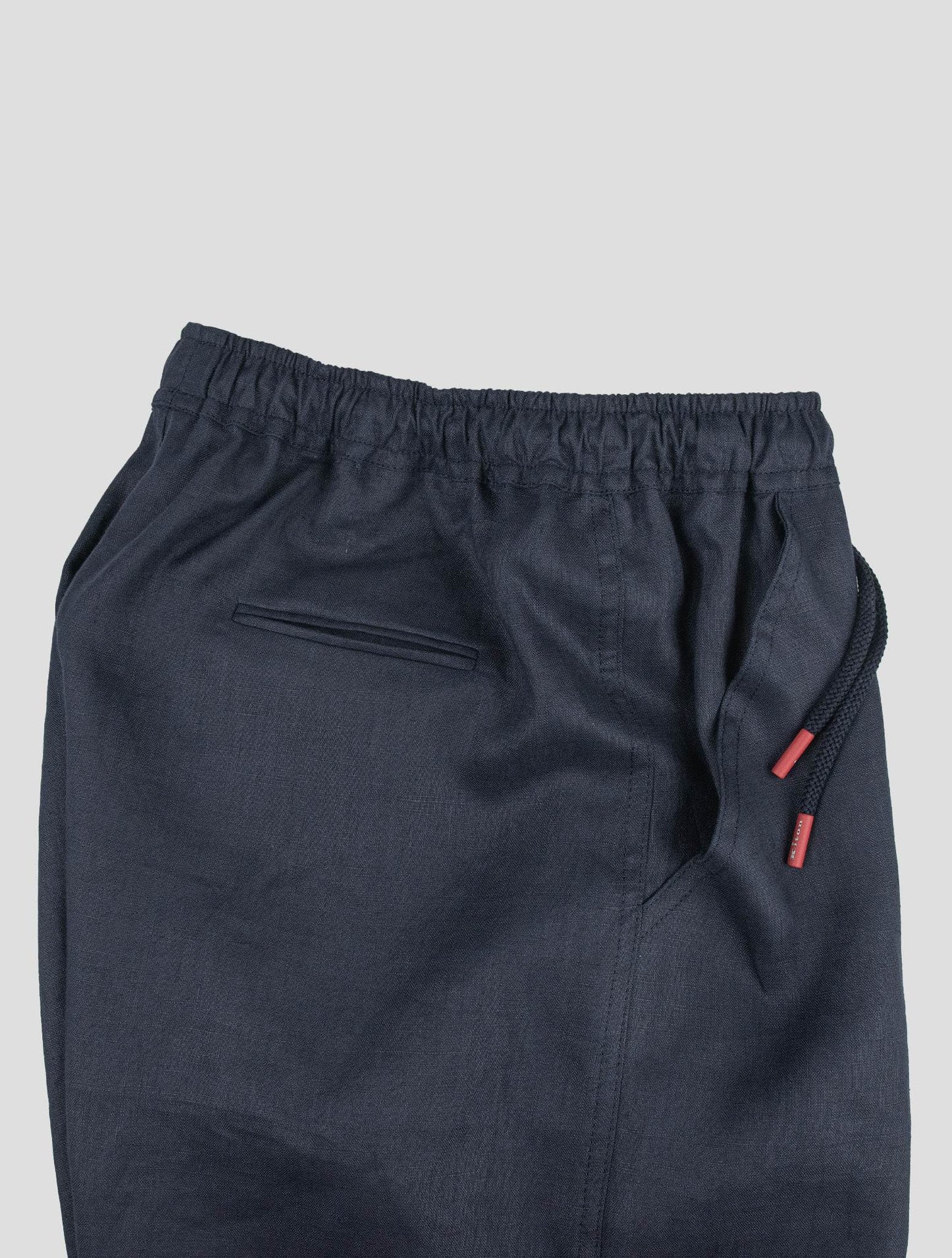 Kiton Blue Navy Linen Short Pants