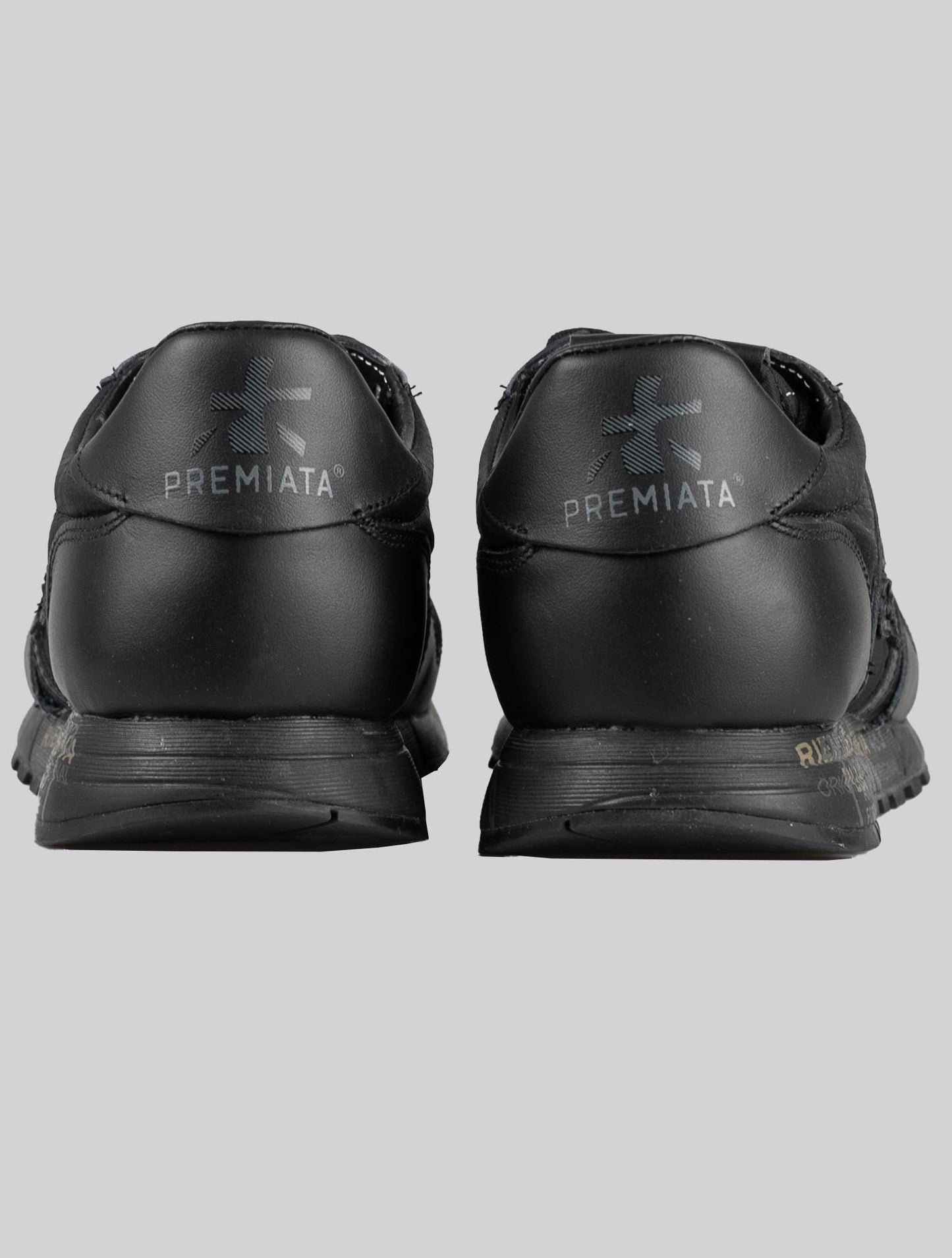 Premiata Black Leather Calf Pa Sneakers