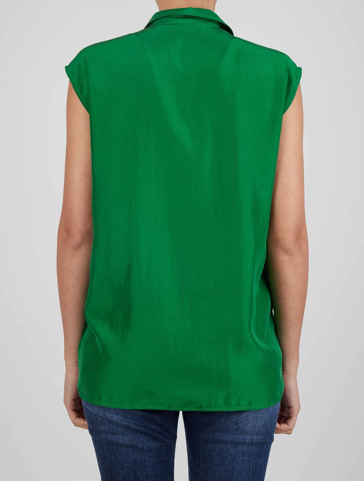 Kiton Green Silk Shirt