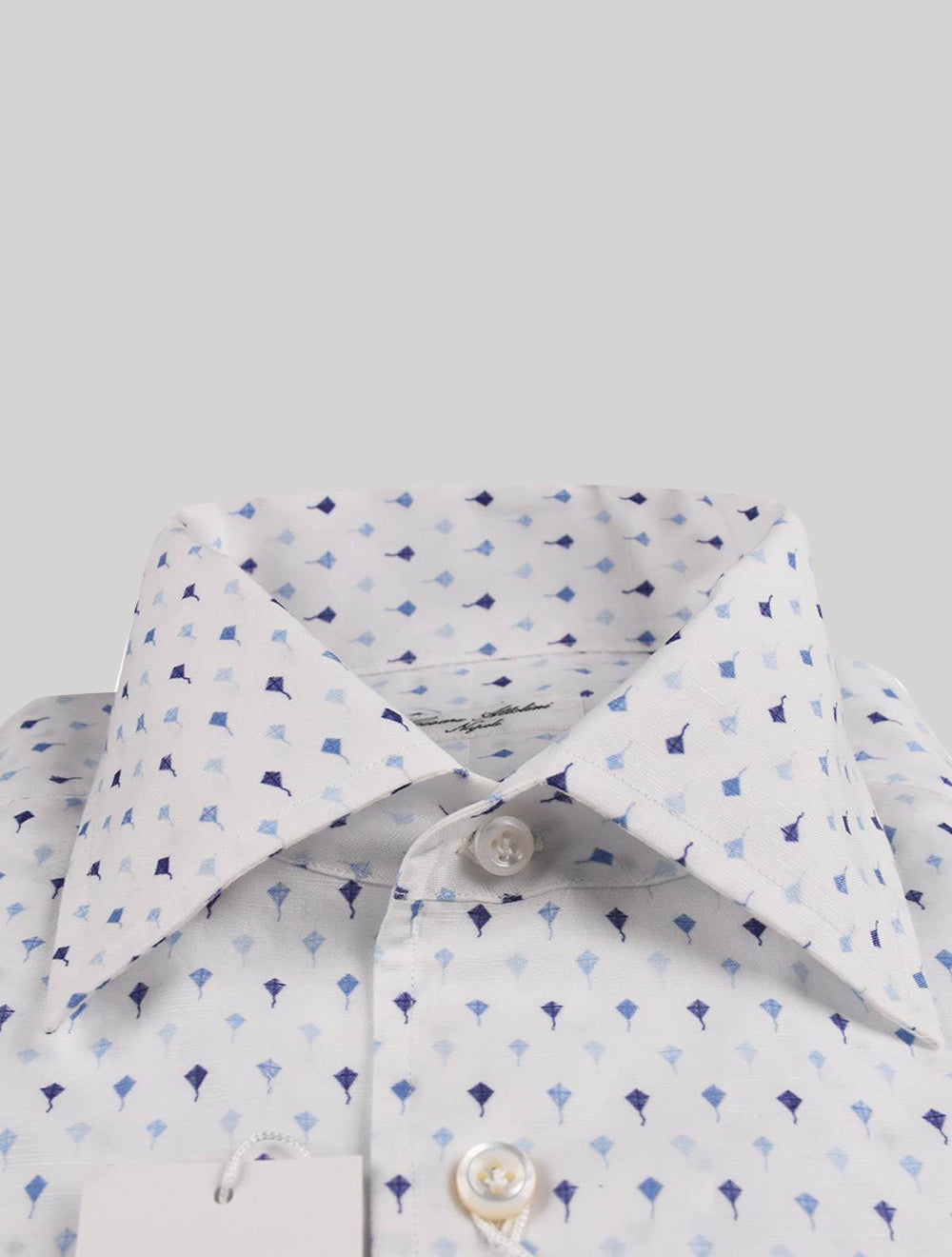 Cesare attolini įvairiaspalviai medvilniniai lininiai marškiniai