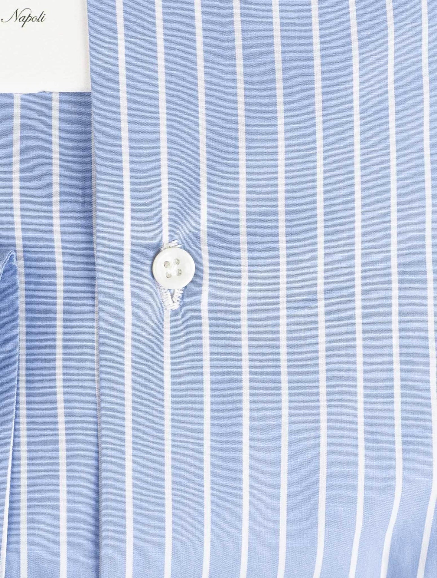 Luigi Borrelli Light Blue White Cotton Shirt