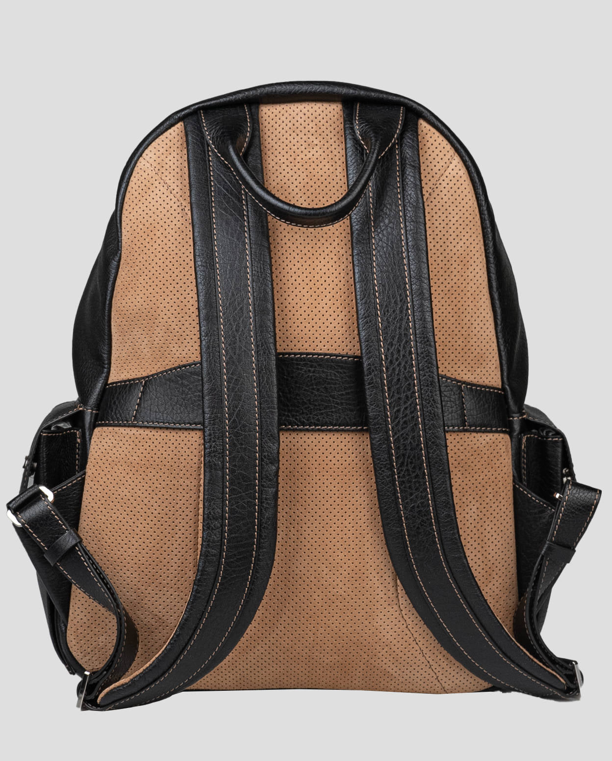 Mochila de cuero negra Brunello Cucinelli