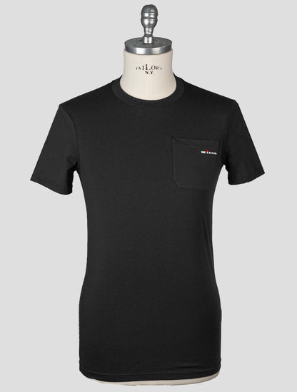 Kiton-Sous-vêtement t-shirt en coton noir Ea