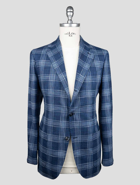 Sartorio Napoli Blue Virgin Wool silk Cotton Pa Suit