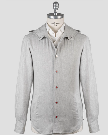 Kiton Gray Cotton Shirt Mariano