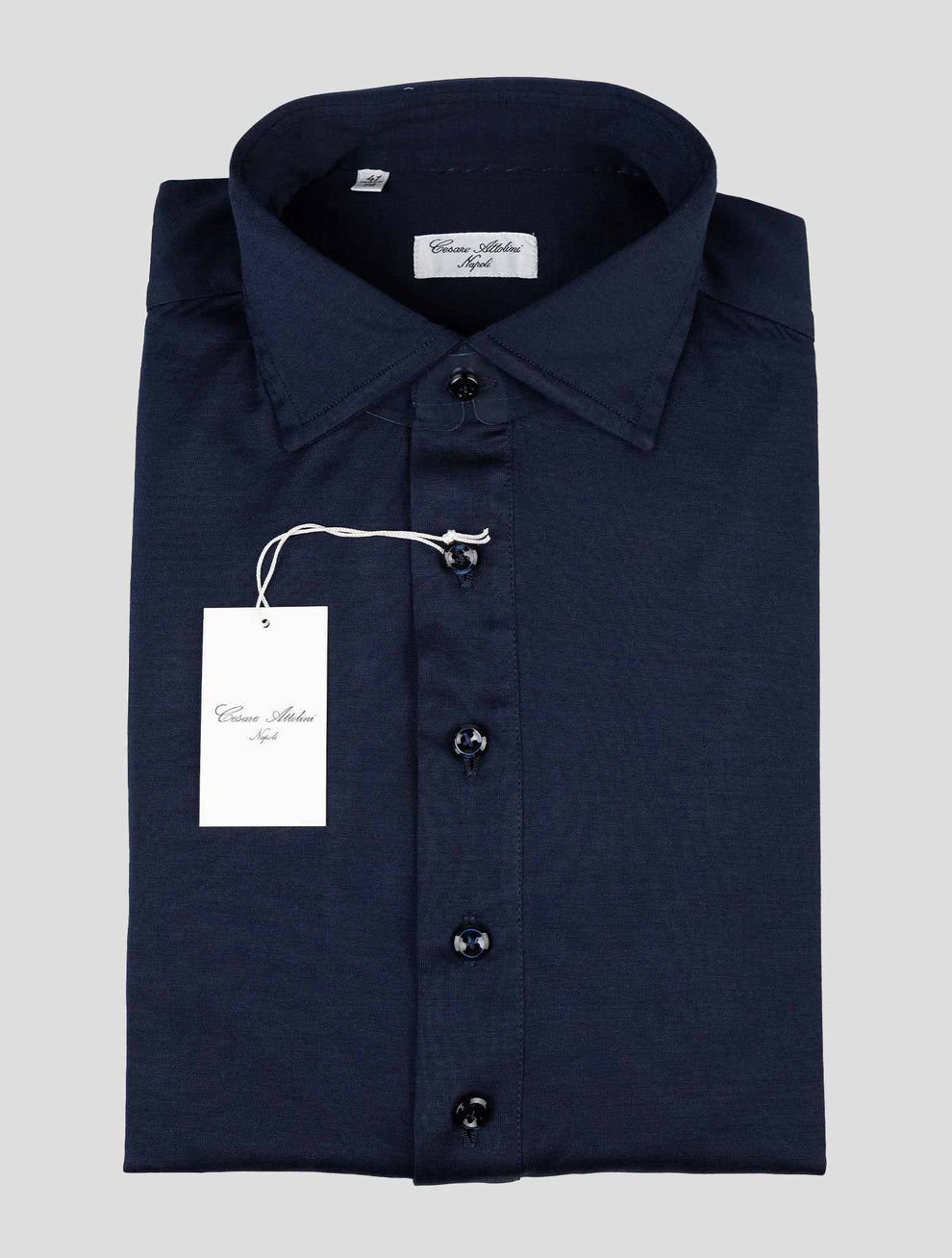 Cesare Attolini Blue Cotton Sweater Polo