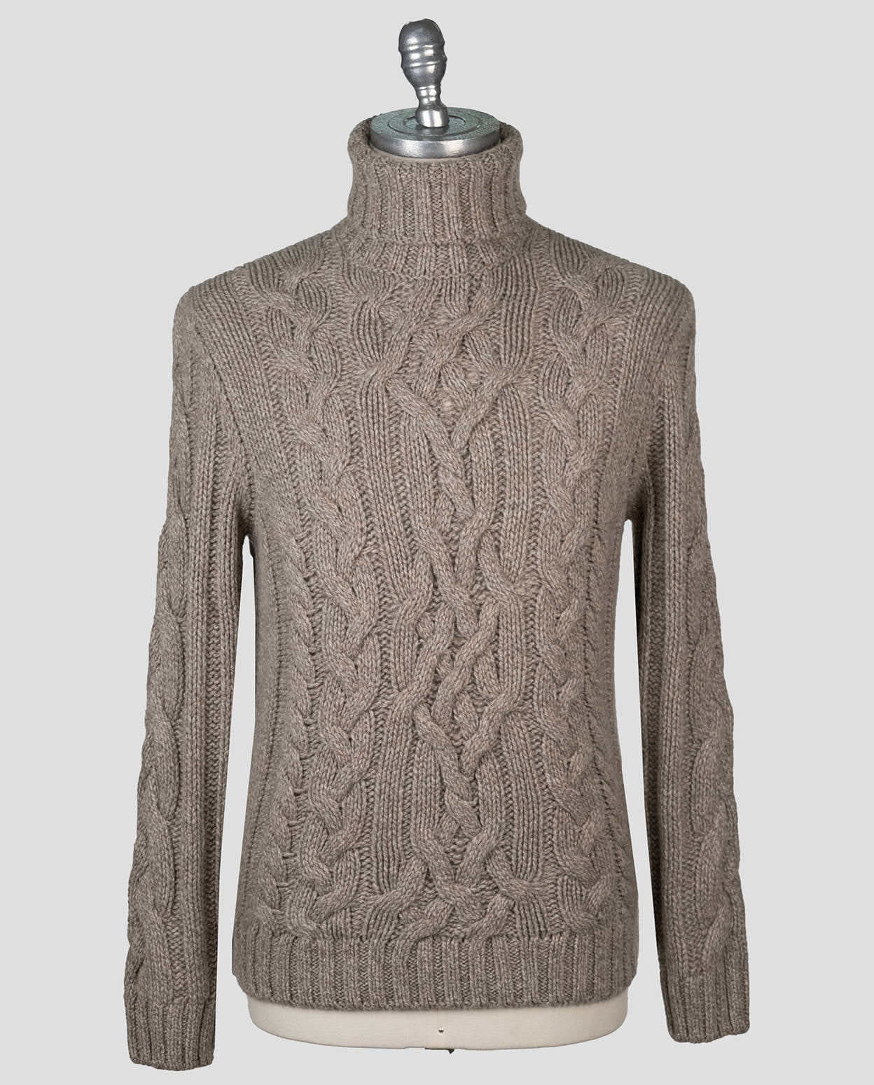 Isaia Beige Kaschmir pullover Roll kragen pullover