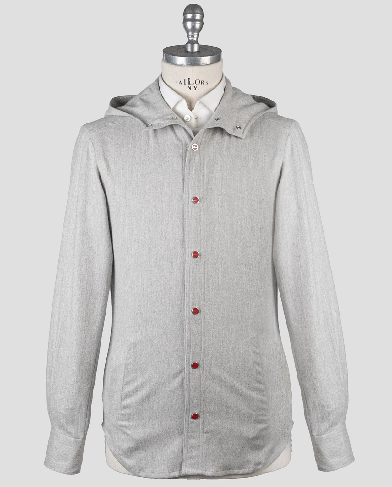 Kiton Gray Cotton Shirt Mariano