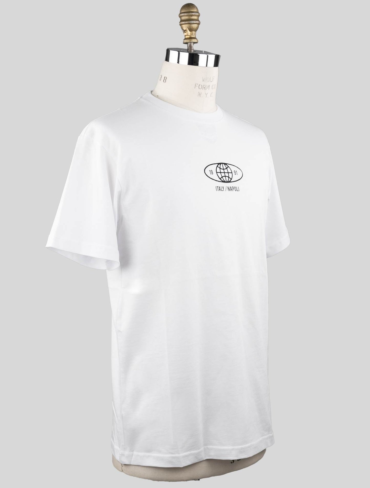 KNT Kiton White Cotton T-krekls