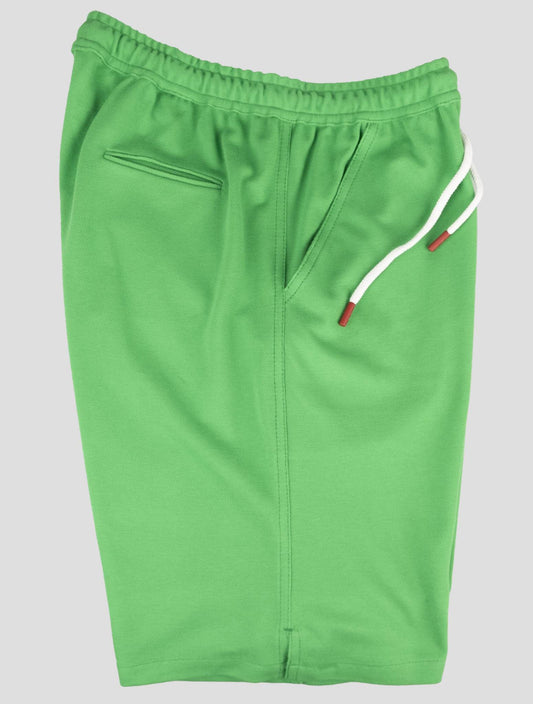 Kiton zelené bavlněné krátké kalhoty