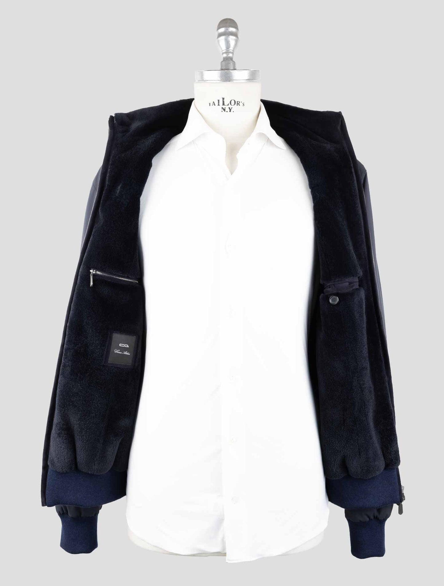 체사레 아톨리니 블루 플롬 밍크 모피 코트