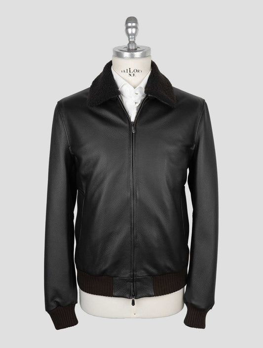 מעיל עור חום של צ'זארה אטוליני