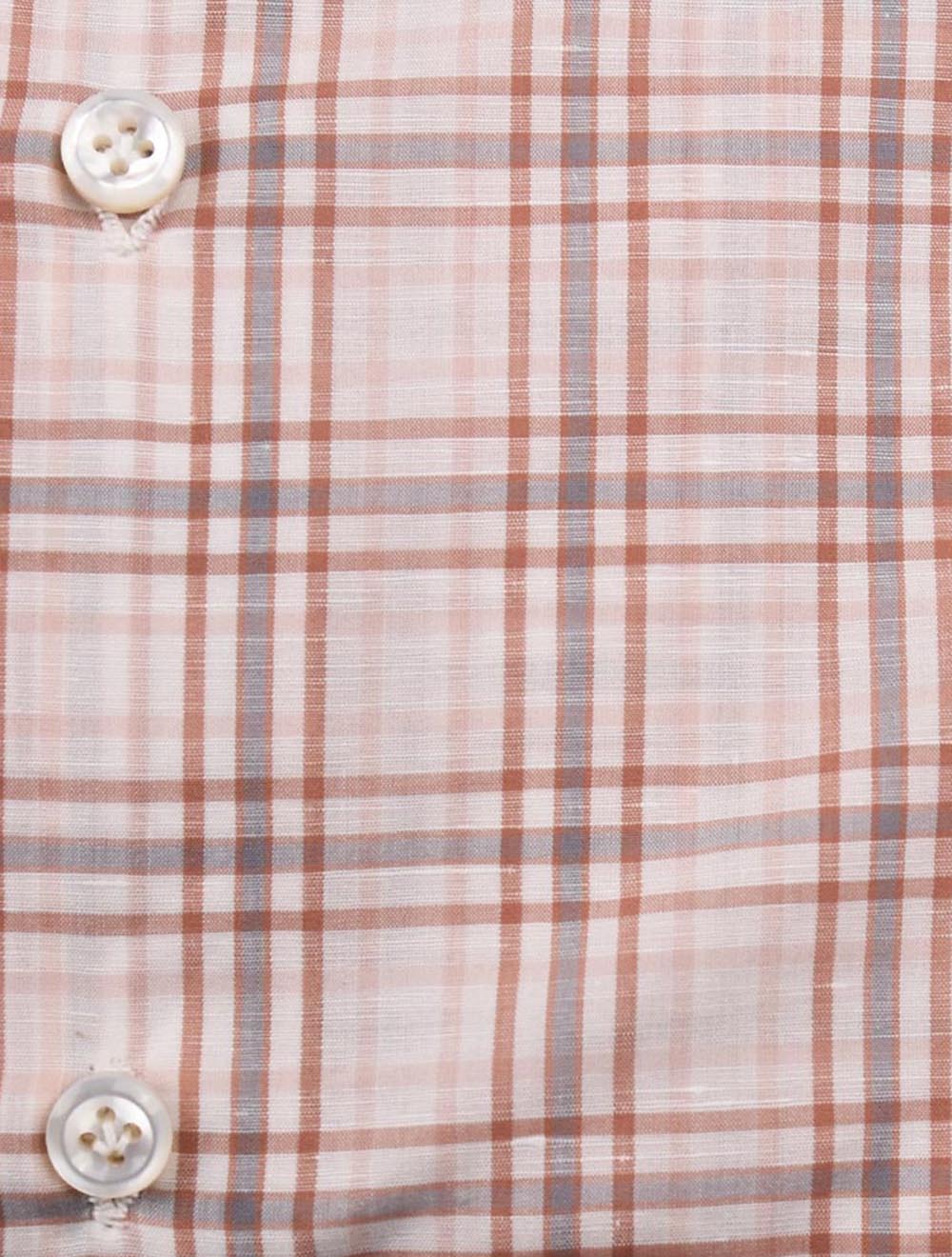 Cesare Attolini Multicolor Camisa de linho de algodão