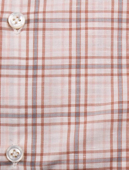 Cesare attolini daudzkrāsains kokvilnas lina krekls