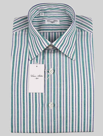 Cesare Attolini Multicolor Linen Cotton Shirt