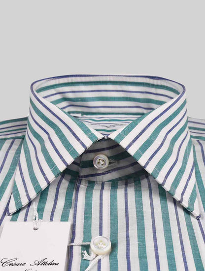 Cesare Attolini Multicolor Linen Cotton Shirt