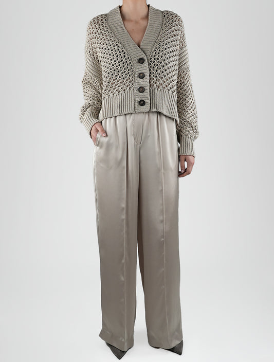 Brunello Cucinelli Beige Cotton Cardigan Woman