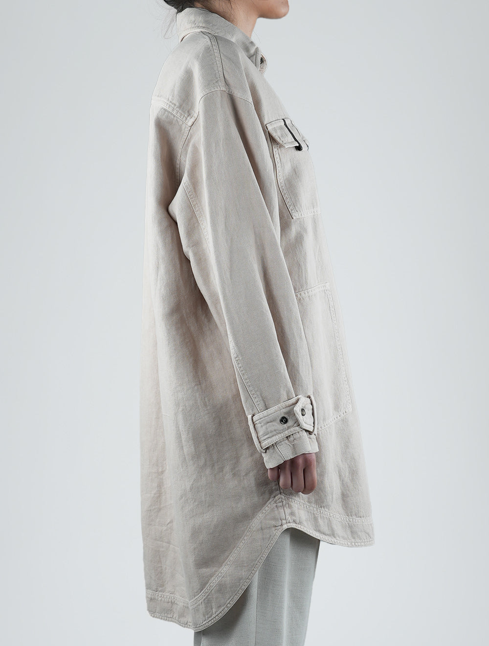 Brunello Cucinelli Bež pamučna svilena košulja Žena