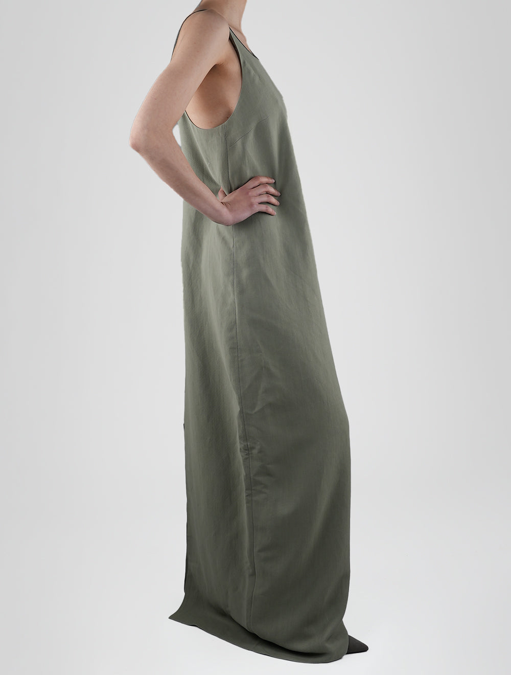 Sage green hotsell linen dress