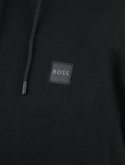 Boss 黑色棉质连帽衫