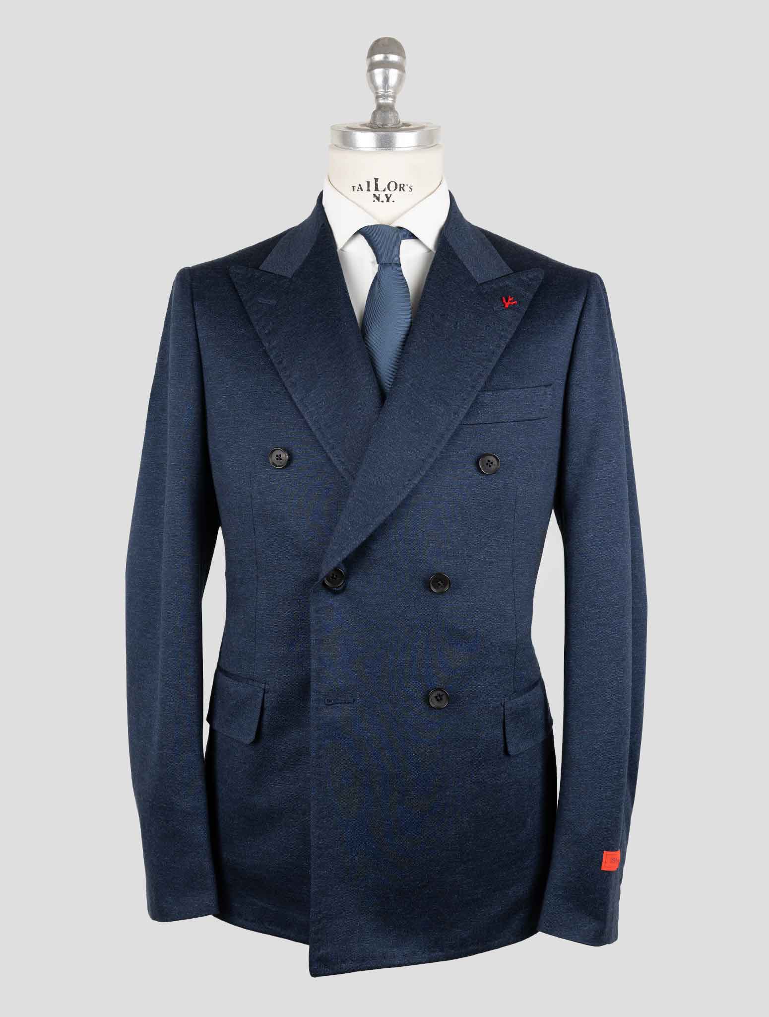 Isaia Blue Cotton Suit