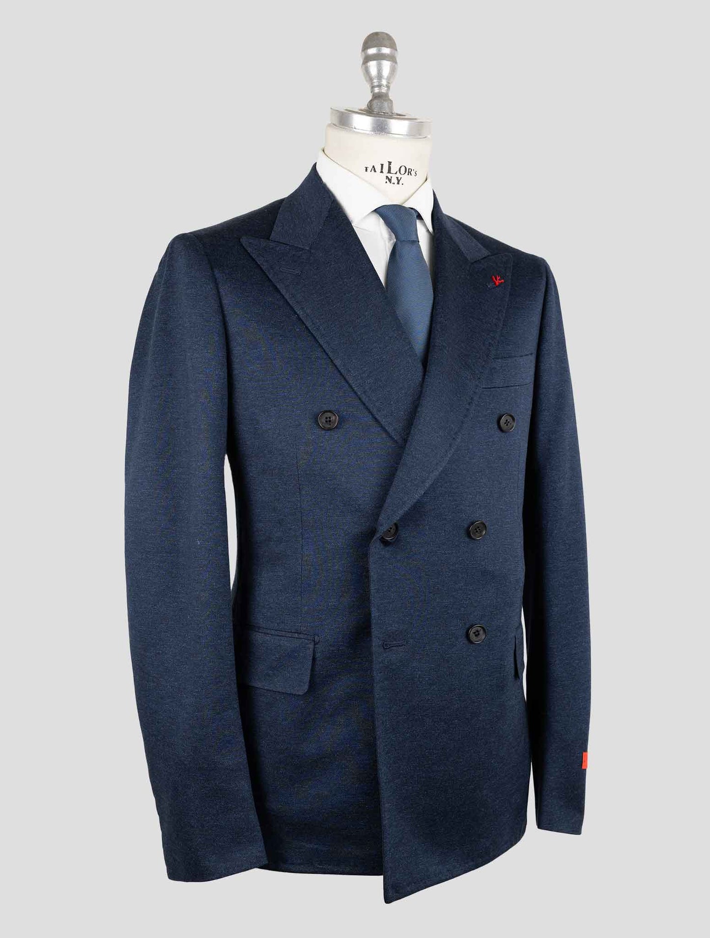 Isaia Blue Cotton Suit