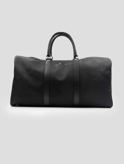 Kiton Black Pa Pc Leather Travel Bag