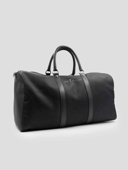 Kiton Black Pa Pc Leather Travel Bag
