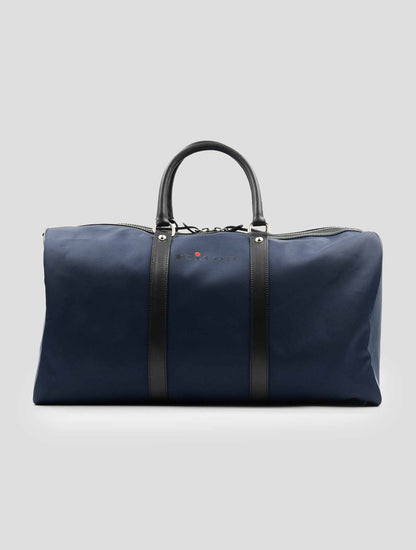 Kiton Blue Pa Pc Leather Travel Bag