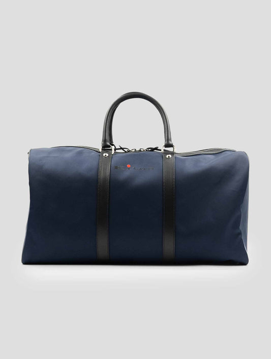 Kiton Blue Pa Pc Leather Travel Bag
