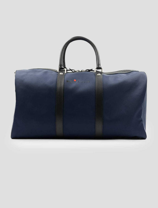 Kiton Blue Pa Pc Leather Travel Bag