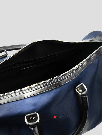 Kiton Blue Pa Pc Leather Travel Bag