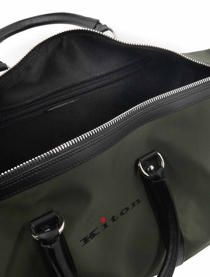 Kiton Green Pa Pc Leather Travel Bag