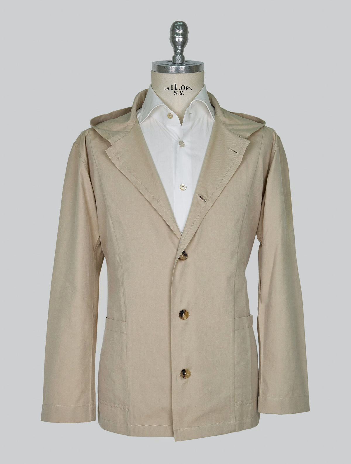 Kiton Beige Cotton Overshirt Luca