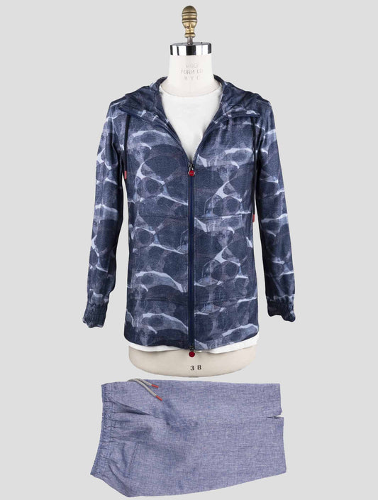 Kiton matching outfit-modré umbi a fialové krátké kalhoty tracksuit