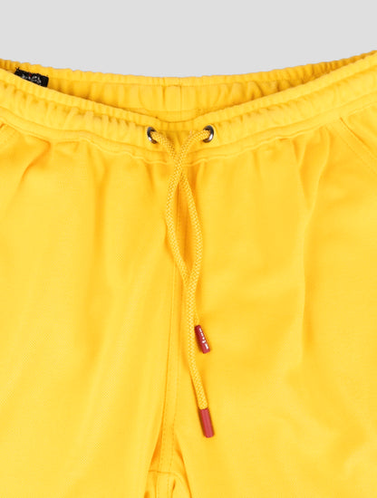 Kiton Matching Outfit - Blue and White Mariano and Yellow Short Pants Tracksuit