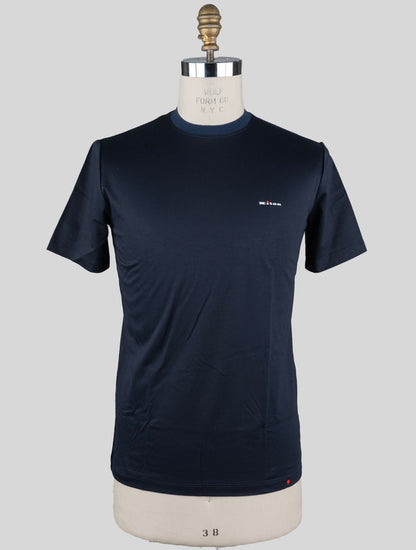 T-shirt Kiton Bleu Coton