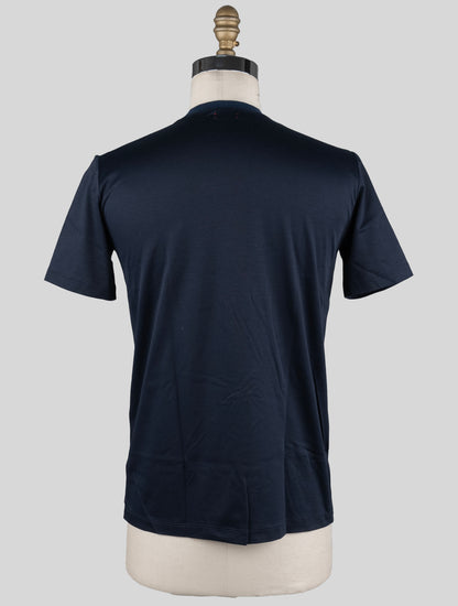 Kiton Blue Cotton T-shirte