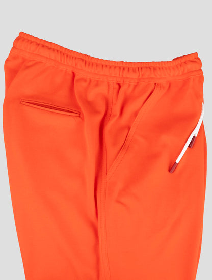 Kiton Matching Outfit-Survêtement Pantalon court blanc et orange