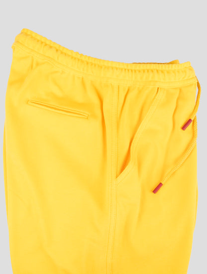 Kiton Matching Outfit - Chándal de pantalón corto azul Mariano y amarillo