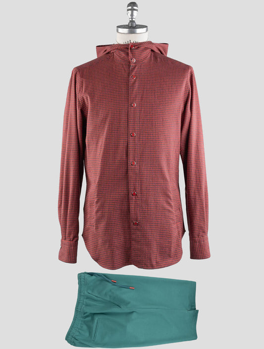 Kiton matchende outfit - Rød Mariano og grønne korte bukser Tracksdragt