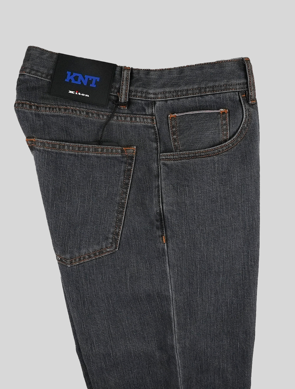 KNT Kiton Coton Pe Gris Jeans