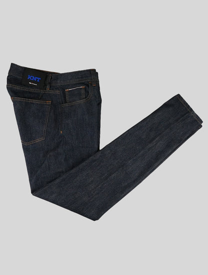 KNT Kiton Dark Blue Cotton Pe Jeans