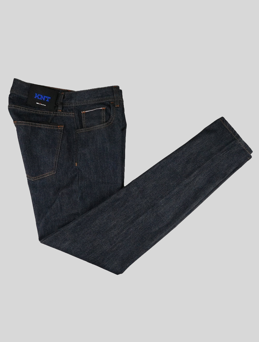 KNT Kiton donkerblauwe katoenen Pe-jeans