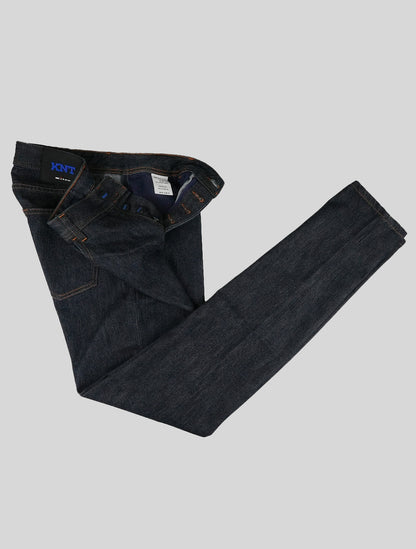 Темно-синие джинсы из хлопка KNT Kiton