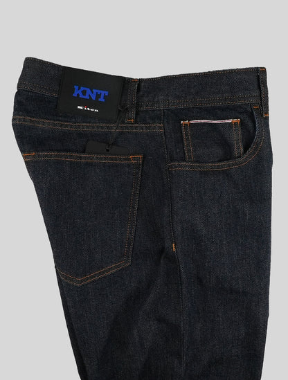 Темно-синие джинсы из хлопка KNT Kiton