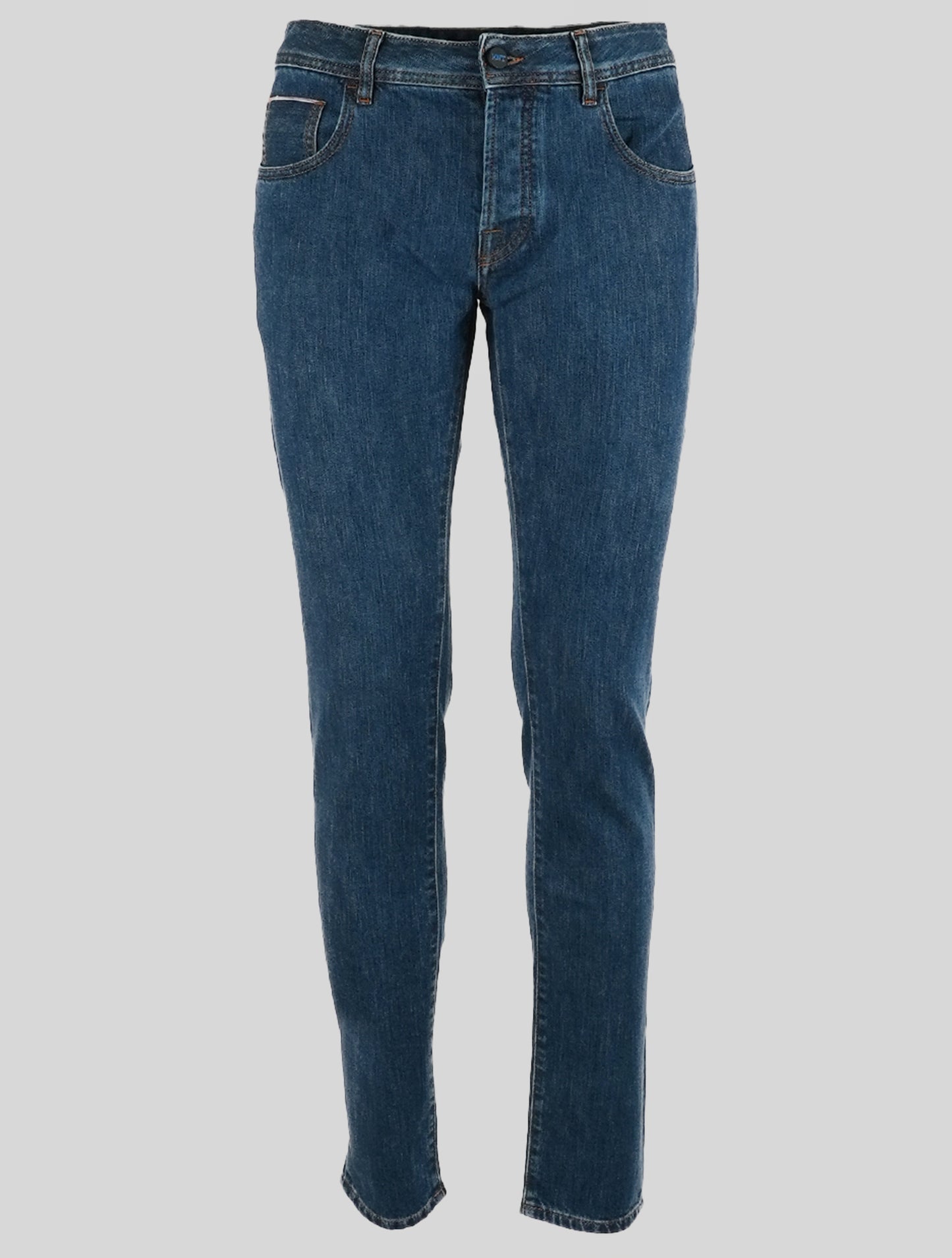 Синие джинсы из хлопка KNT Kiton