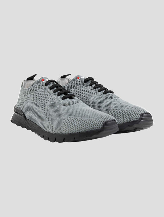 Kiton Gray Cotton Pa Sneakers